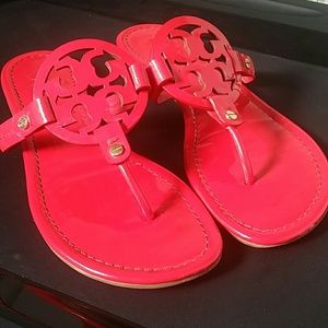 Tory Burch Size 8M Red Leather Sandals